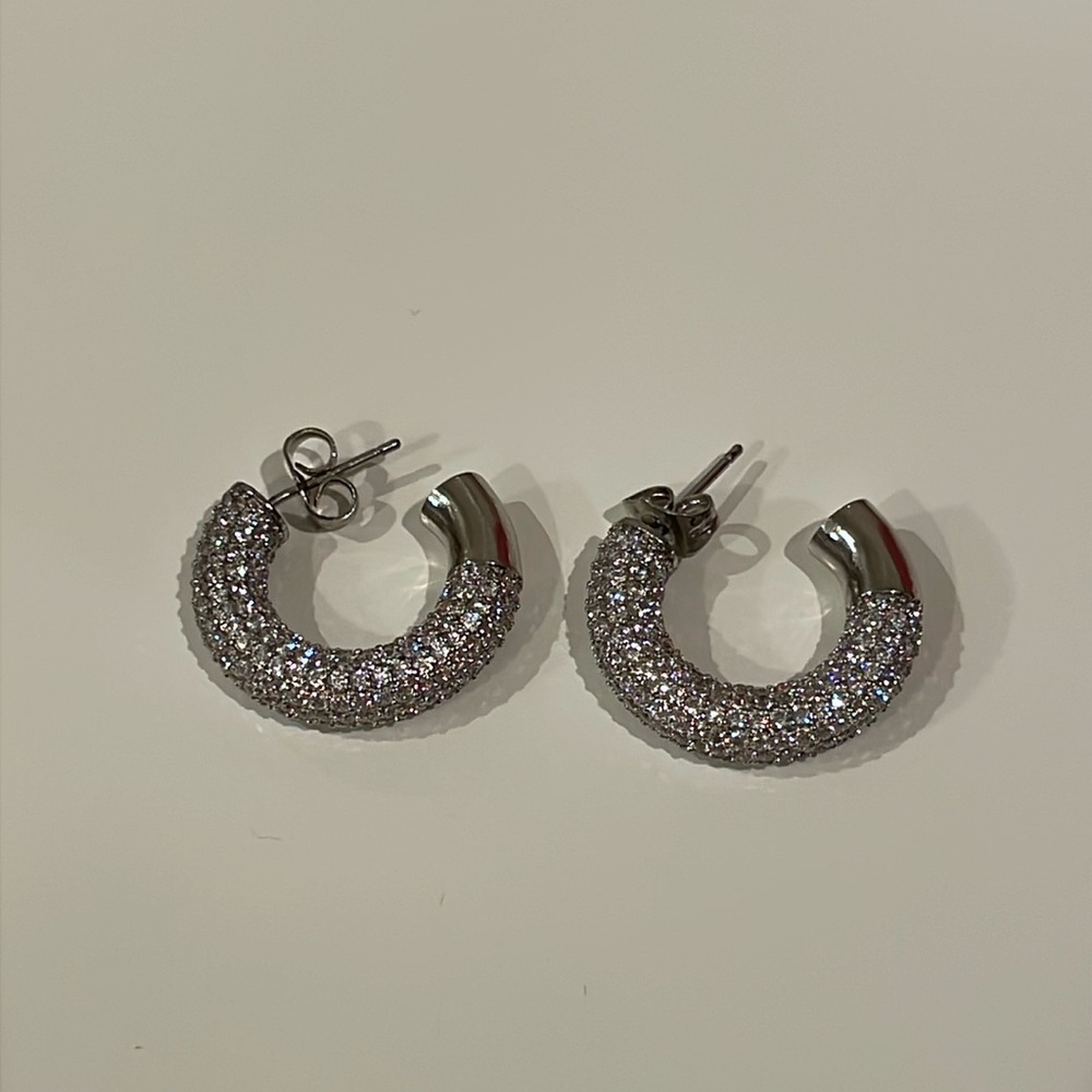 Crystal hoop earrings